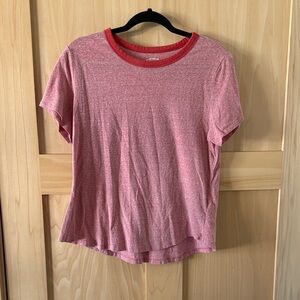 Old Navy Heathered Coral Short Sleeve Crewneck Tee
